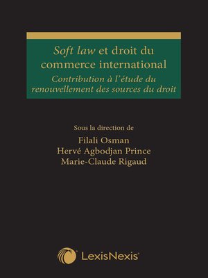cover image of Soft law et droit du commerce international